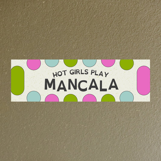 hot girls play mancala - bumper sticker